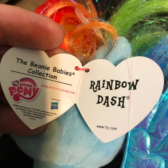 Ty Beanie Baby Collection Pretty Pony Rainbow Dash - Picture 5 of 6